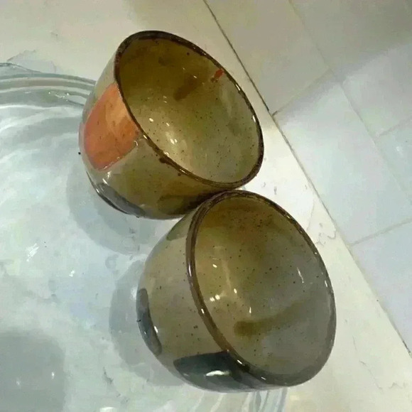 Pottery expresso/sake cups (2) set Earth Tones Handmade - Picture 6 of 9